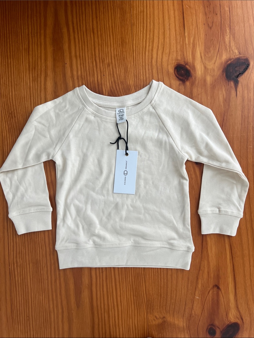 NWT Colored Organics Natural Portland Pullover Sweatshirt 18-24M⁠